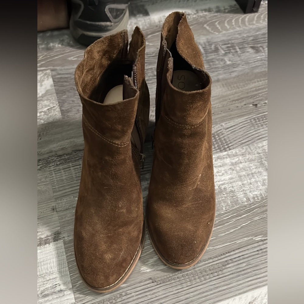 Sole Society Suede Heeled Bootie